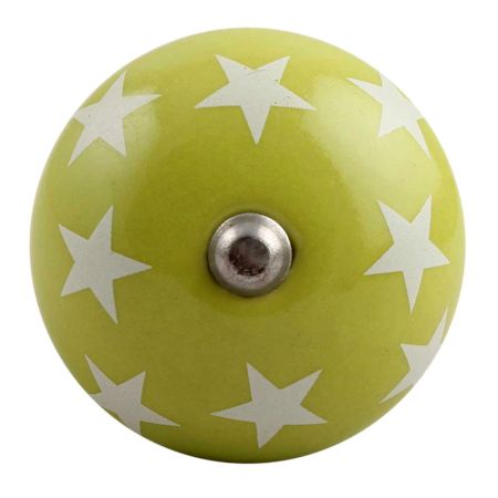 Lime Green Star Ceramic Wine Stopper